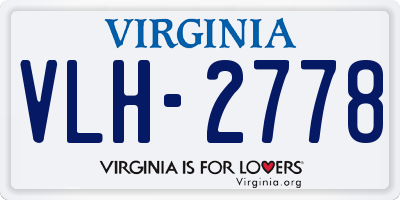 VA license plate VLH2778