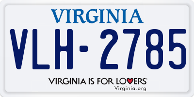 VA license plate VLH2785