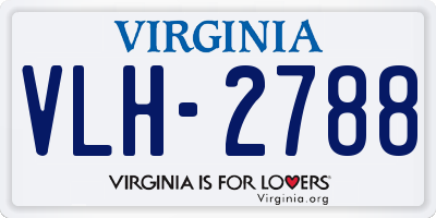 VA license plate VLH2788