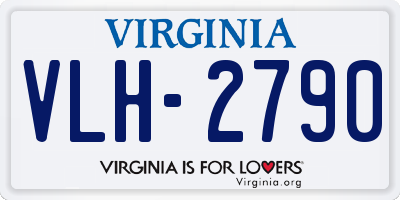 VA license plate VLH2790