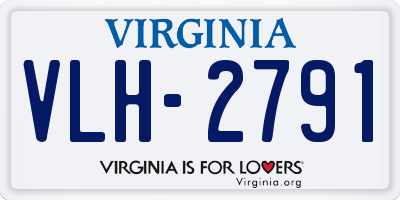 VA license plate VLH2791