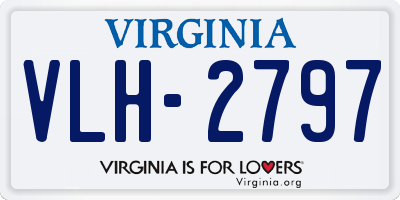 VA license plate VLH2797