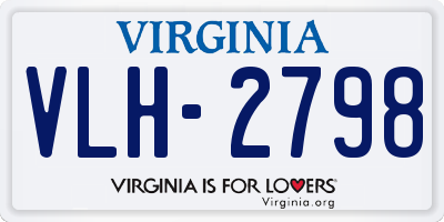 VA license plate VLH2798