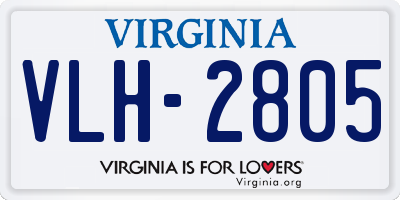 VA license plate VLH2805