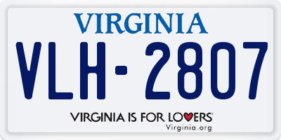 VA license plate VLH2807