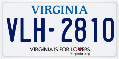 VA license plate VLH2810