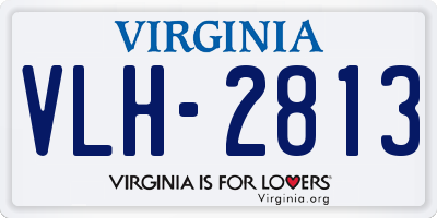 VA license plate VLH2813