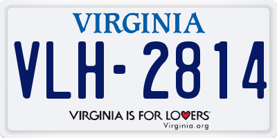VA license plate VLH2814