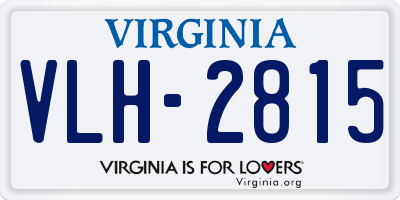 VA license plate VLH2815