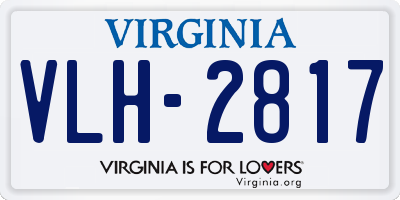 VA license plate VLH2817