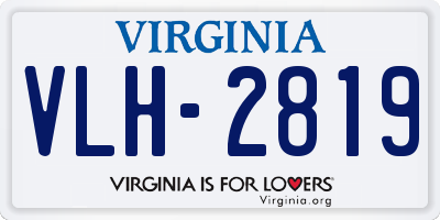 VA license plate VLH2819