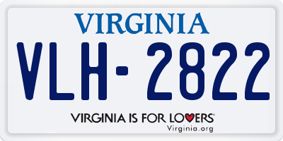 VA license plate VLH2822