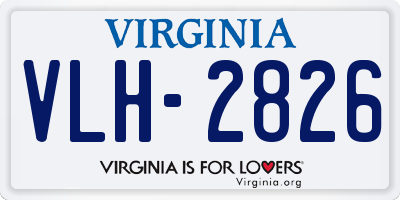VA license plate VLH2826