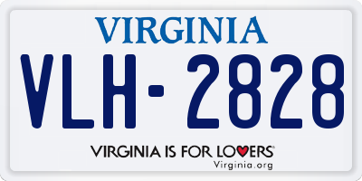 VA license plate VLH2828
