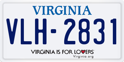 VA license plate VLH2831
