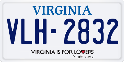 VA license plate VLH2832