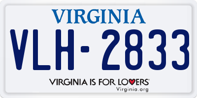 VA license plate VLH2833