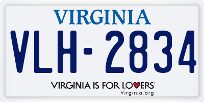 VA license plate VLH2834