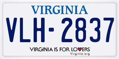 VA license plate VLH2837