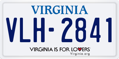 VA license plate VLH2841