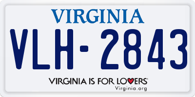 VA license plate VLH2843