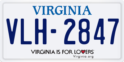 VA license plate VLH2847