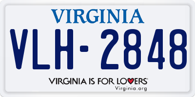 VA license plate VLH2848