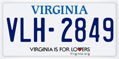 VA license plate VLH2849