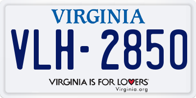 VA license plate VLH2850