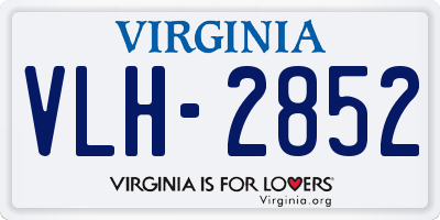 VA license plate VLH2852