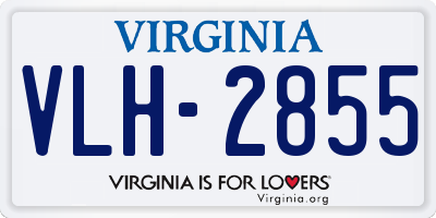 VA license plate VLH2855