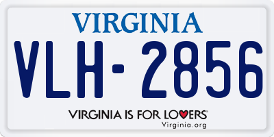 VA license plate VLH2856