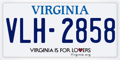 VA license plate VLH2858