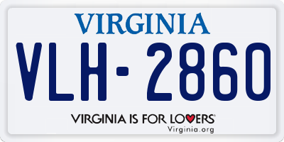VA license plate VLH2860