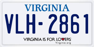 VA license plate VLH2861