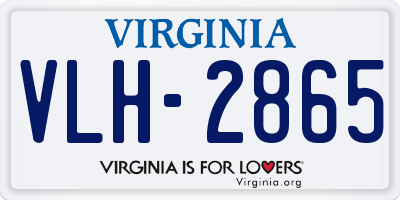 VA license plate VLH2865
