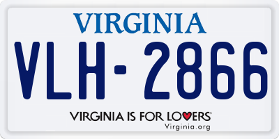 VA license plate VLH2866