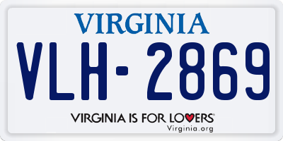 VA license plate VLH2869
