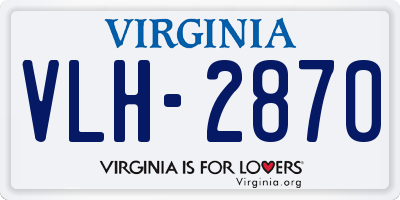 VA license plate VLH2870