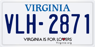 VA license plate VLH2871
