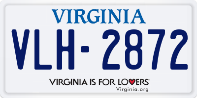 VA license plate VLH2872