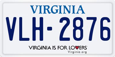 VA license plate VLH2876
