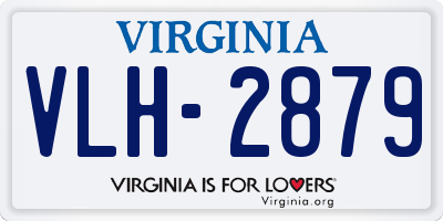 VA license plate VLH2879