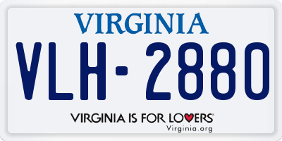 VA license plate VLH2880
