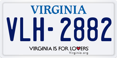 VA license plate VLH2882