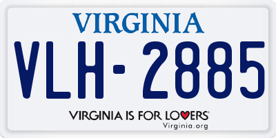 VA license plate VLH2885