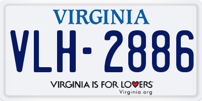 VA license plate VLH2886