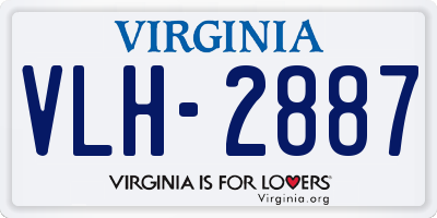 VA license plate VLH2887