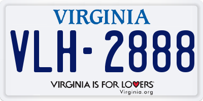VA license plate VLH2888
