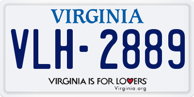 VA license plate VLH2889